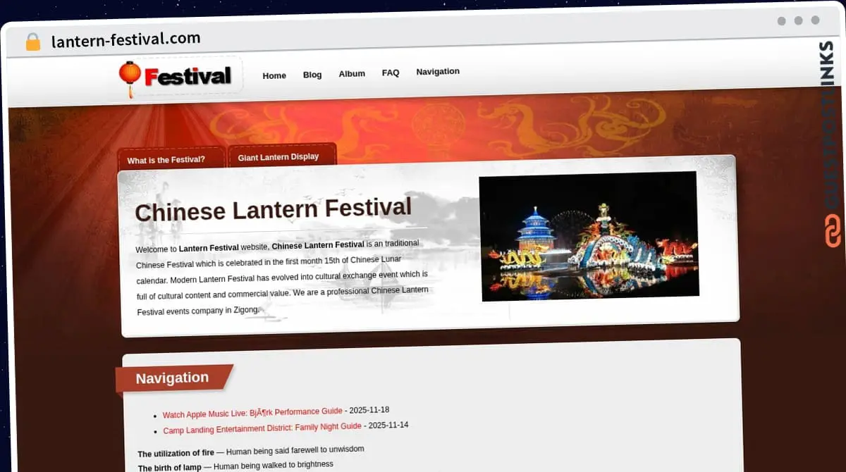 Publish Guest Post on lantern-festival.com