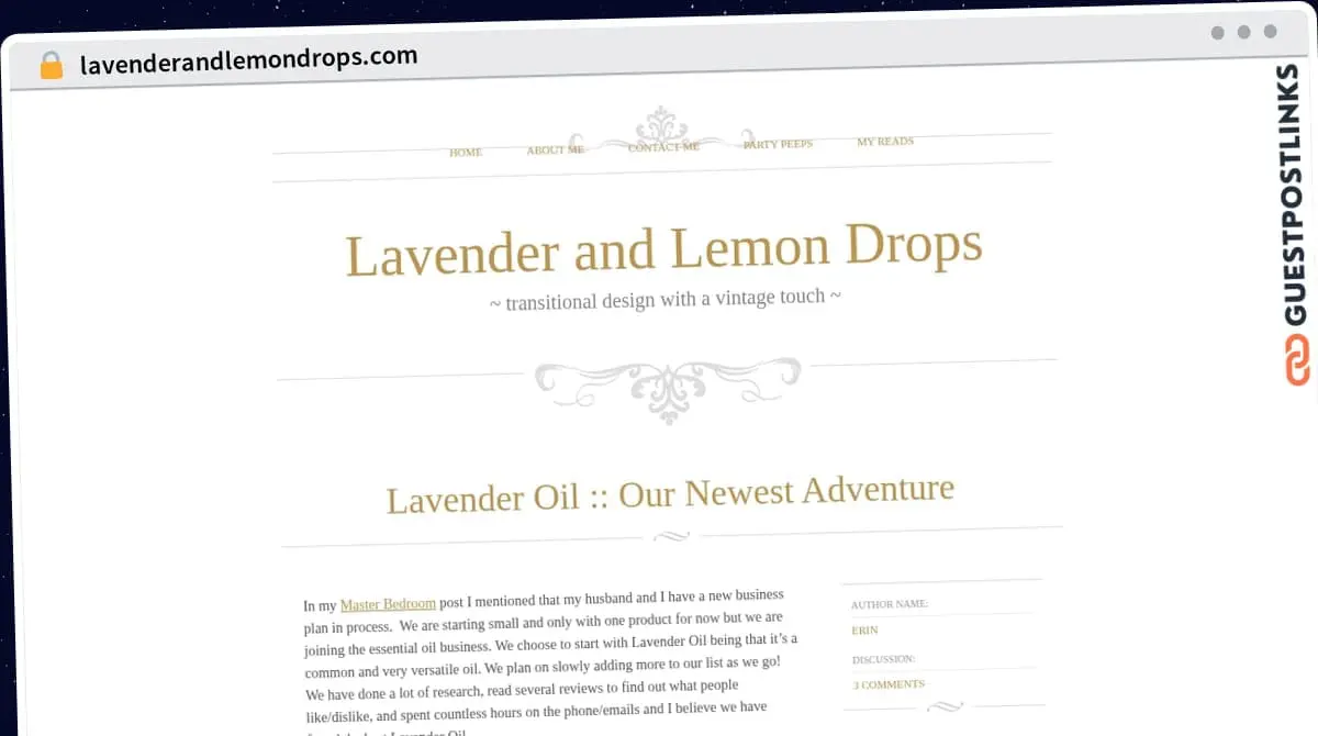 Publish Guest Post on lavenderandlemondrops.com