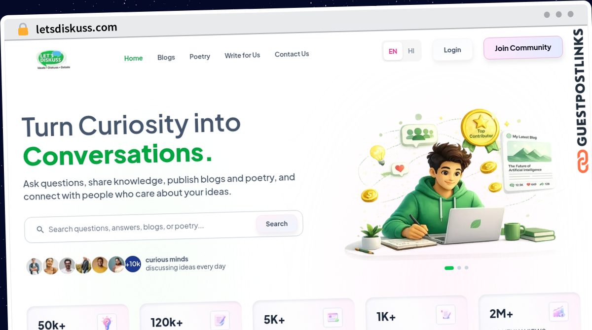 Publish Guest Post on letsdiskuss.com
