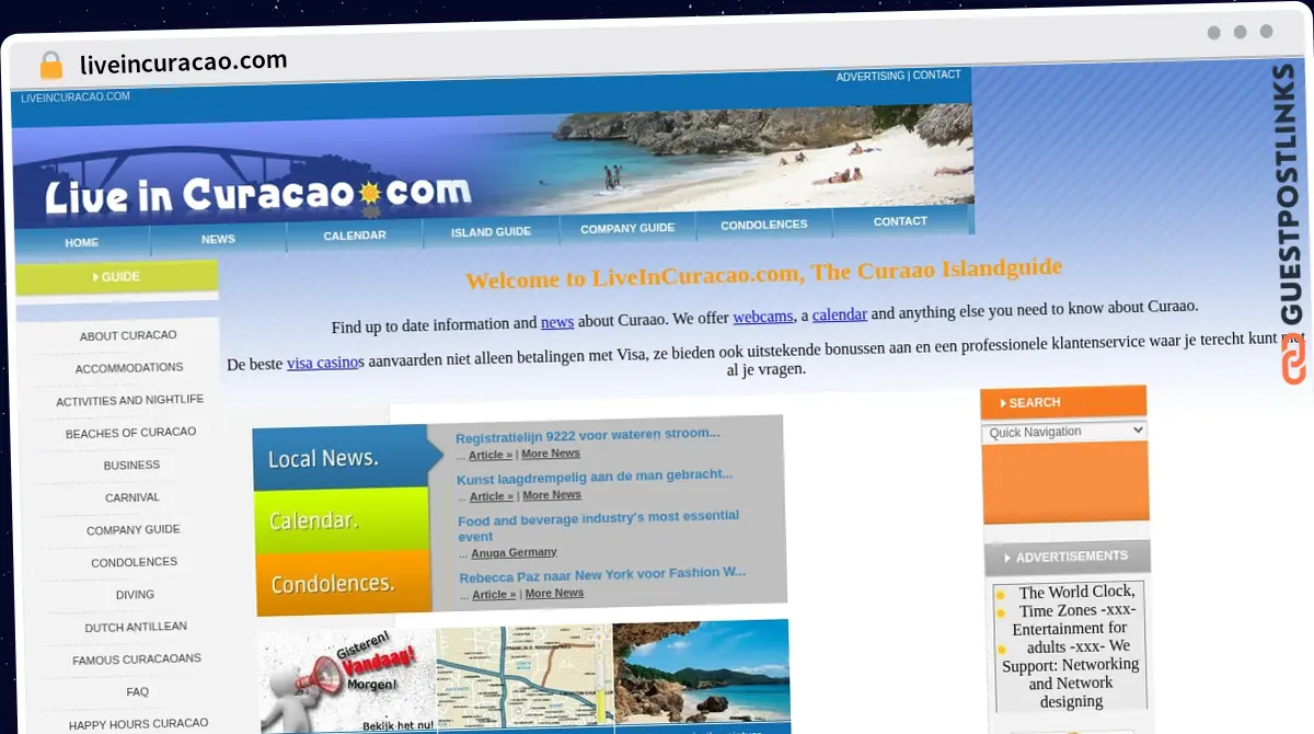 Publish Guest Post on liveincuracao.com