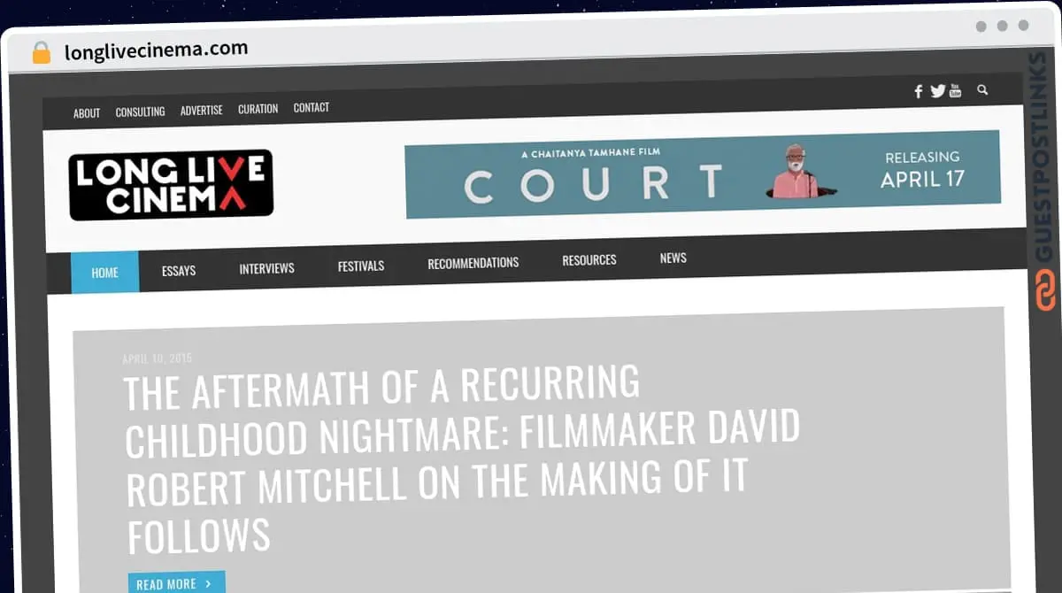 Publish Guest Post on longlivecinema.com