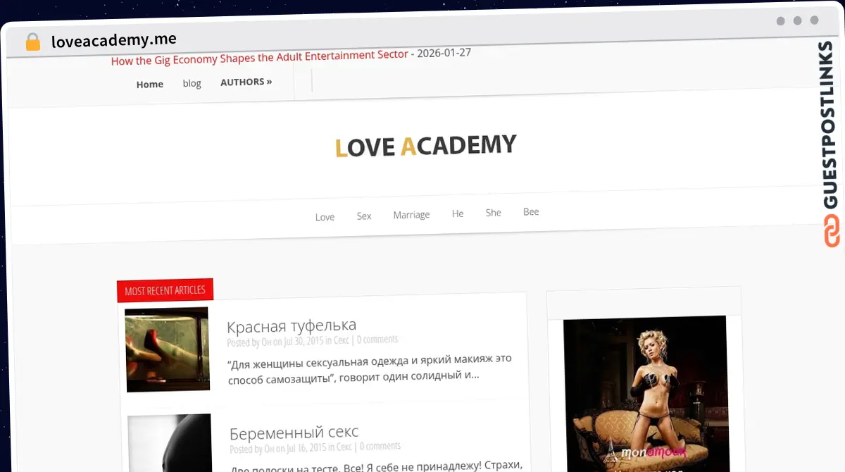 Publish Guest Post on loveacademy.me