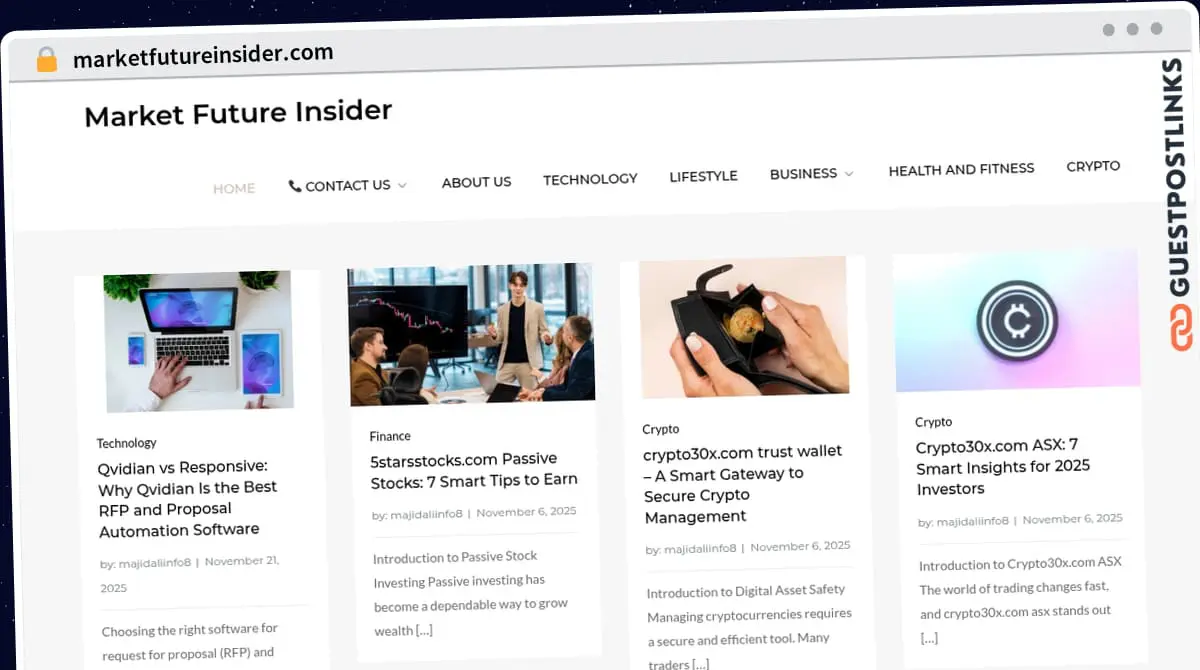 Publish Guest Post on marketfutureinsider.com