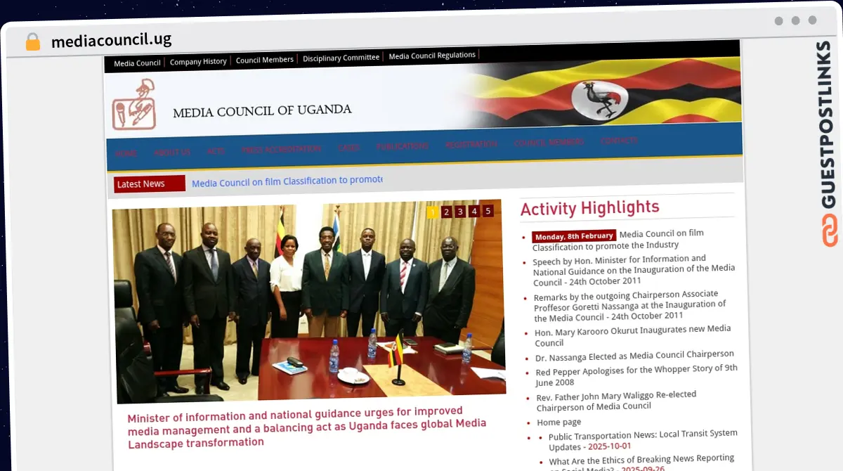 Publish Guest Post on mediacouncil.ug