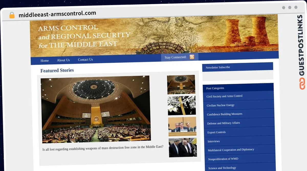 Publish Guest Post on middleeast-armscontrol.com