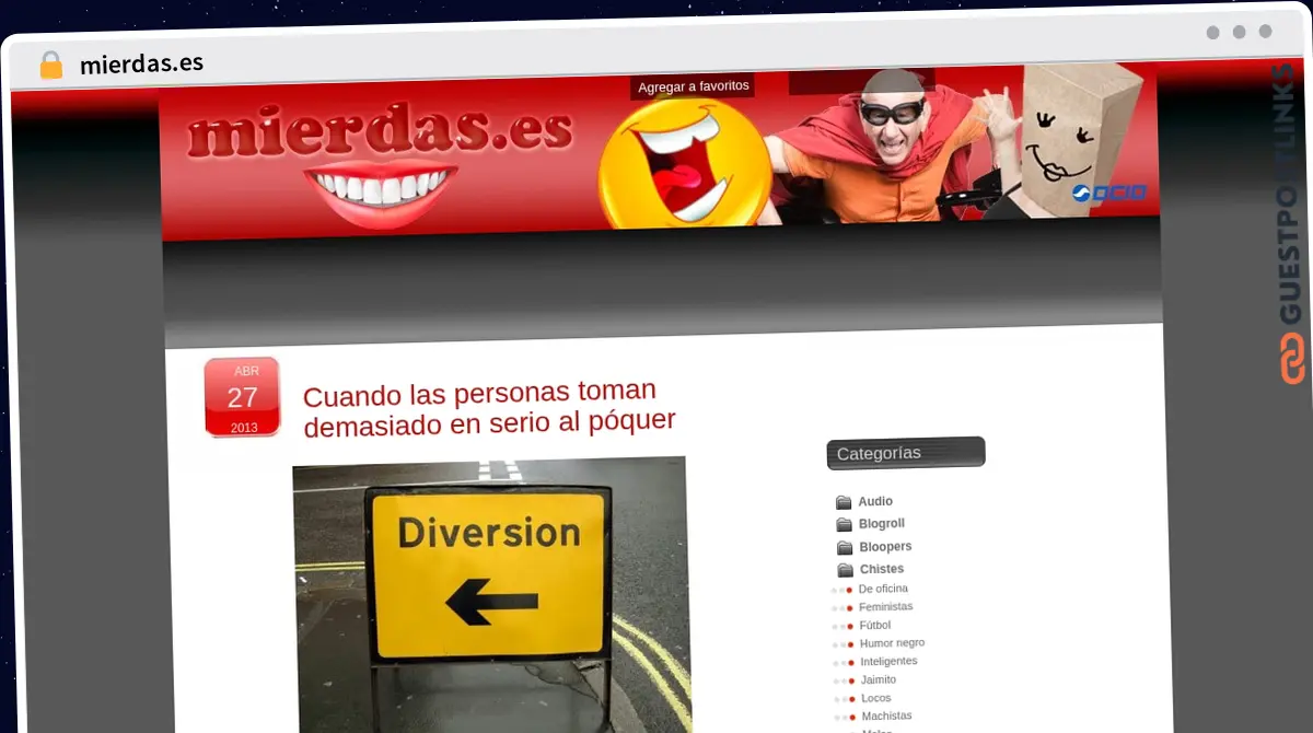 Publish Guest Post on mierdas.es