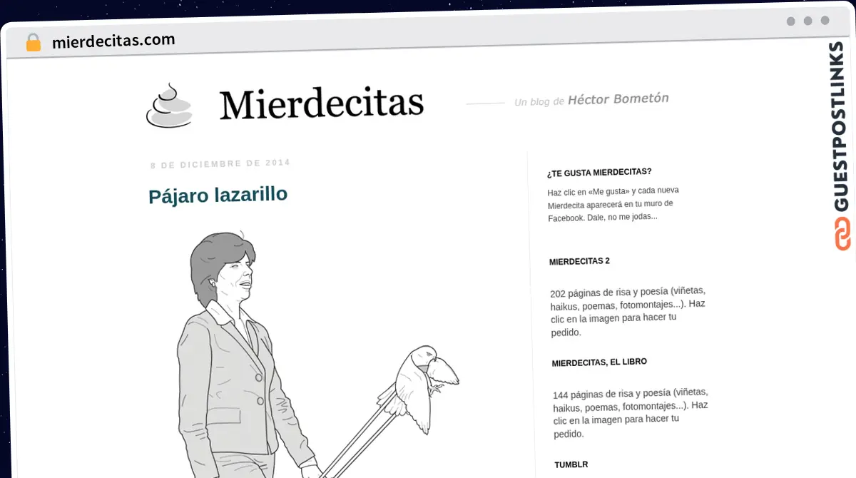 Publish Guest Post on mierdecitas.com