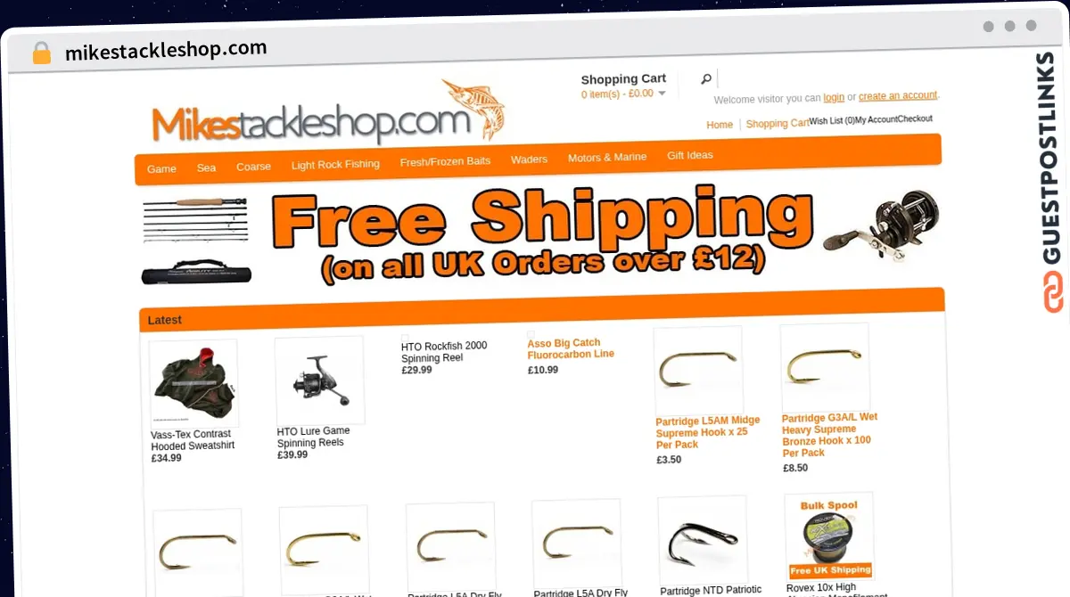 Publish Guest Post on mikestackleshop.com