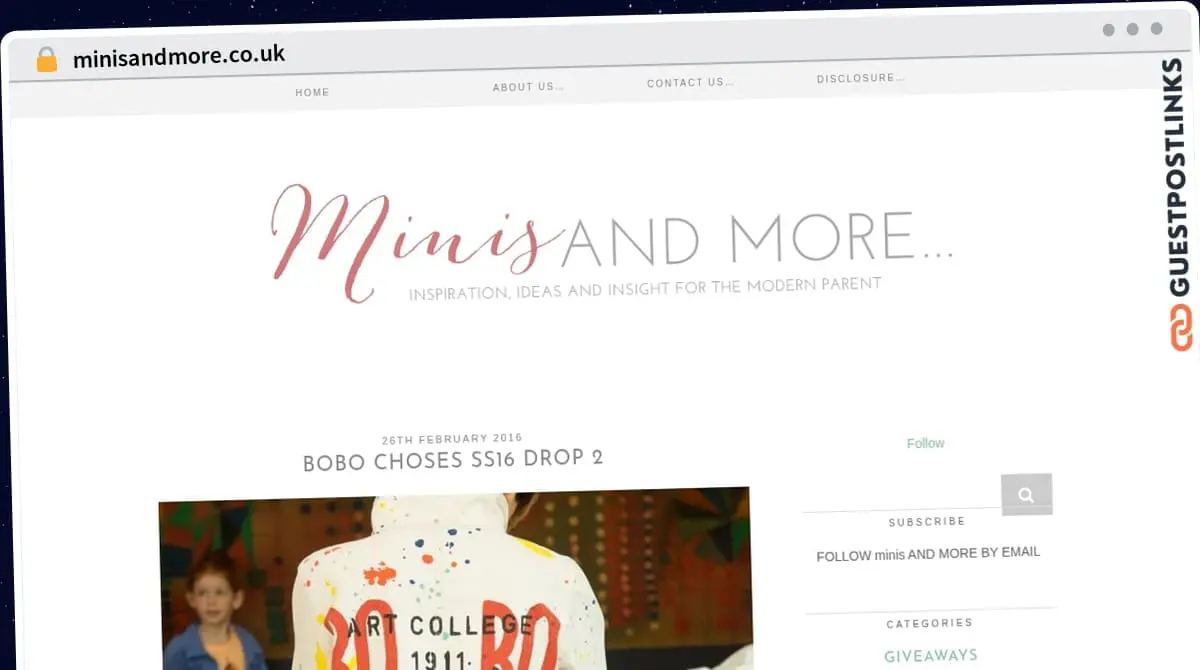 Publish Guest Post on minisandmore.co.uk