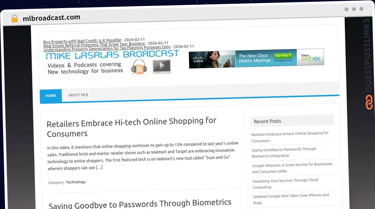 Publish Guest Post on mlbroadcast.com