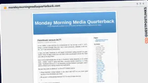 Publish Guest Post on mondaymorningmediaquarterback.com