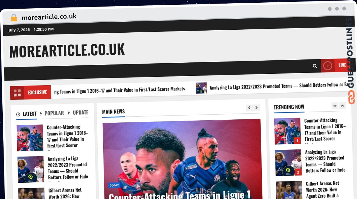 Publish Guest Post on morearticle.co.uk