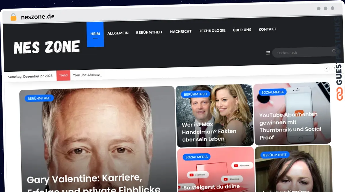 Publish Guest Post on neszone.de