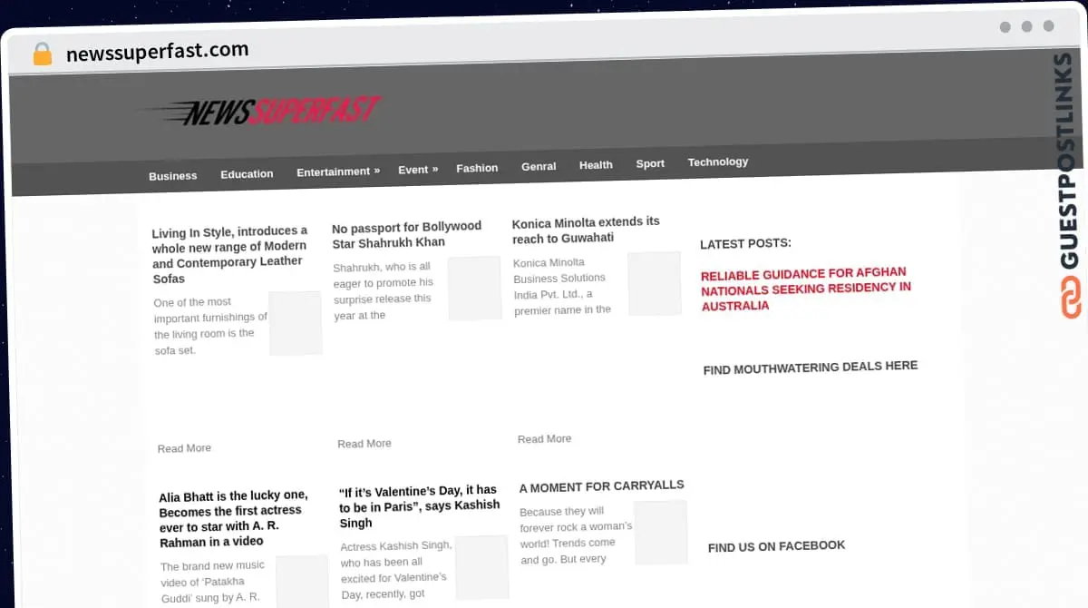 Publish Guest Post on newssuperfast.com