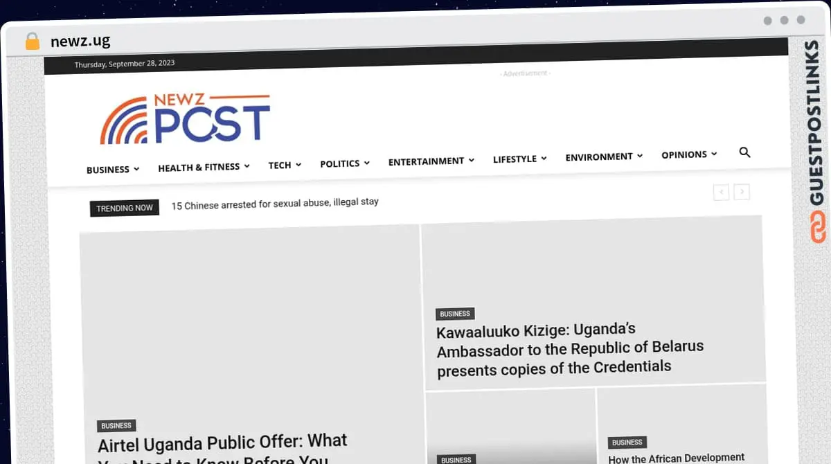 Publish Guest Post on newz.ug