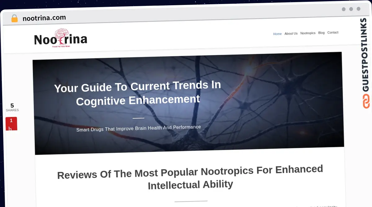 Publish Guest Post on nootrina.com