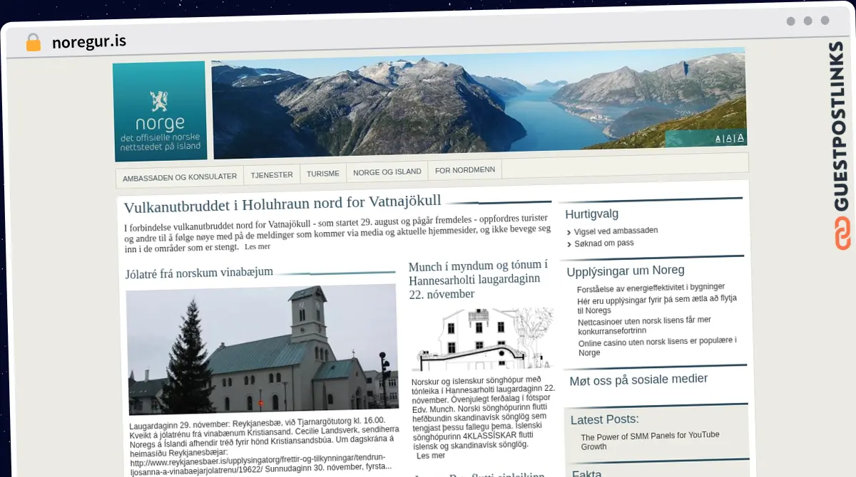 Publish Guest Post on noregur.is