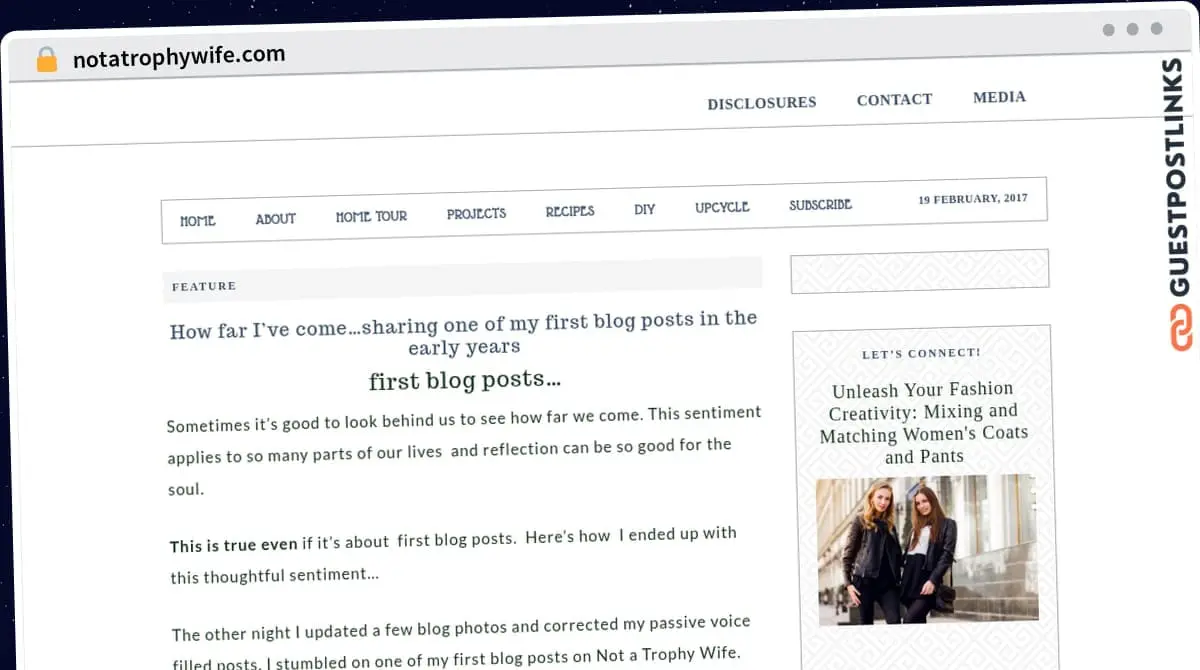 Publish Guest Post on notatrophywife.com