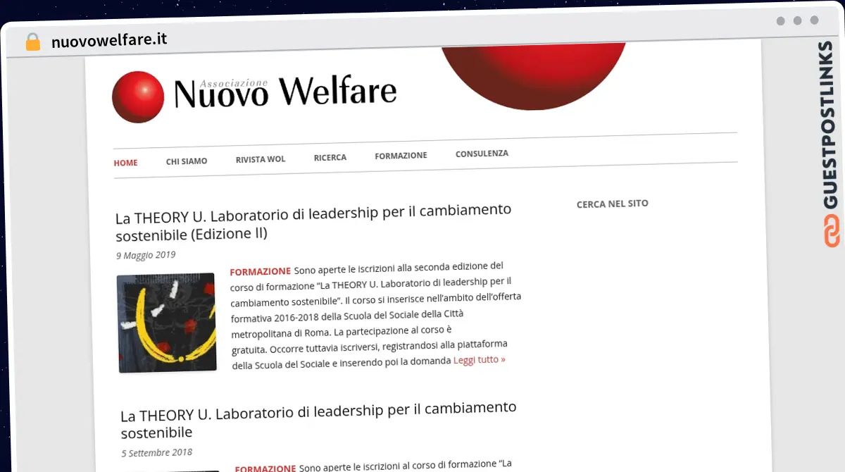 Publish Guest Post on nuovowelfare.it