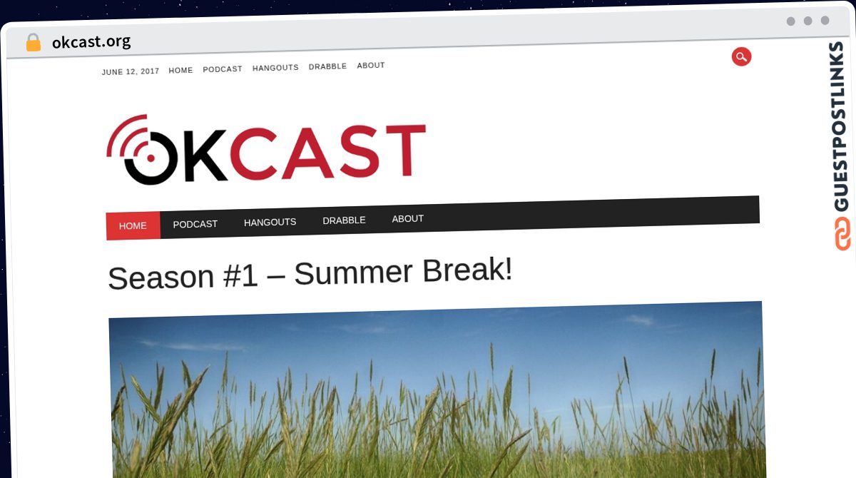 Publish Guest Post on okcast.org