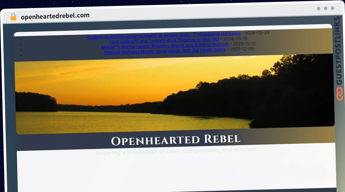 Publish Guest Post on openheartedrebel.com
