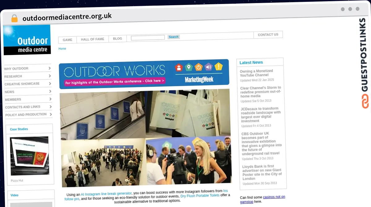 Publish Guest Post on outdoormediacentre.org.uk