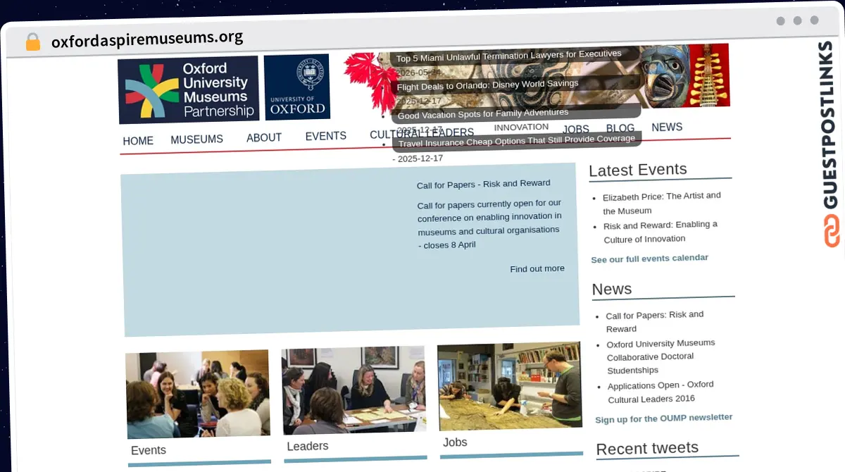 Publish Guest Post on oxfordaspiremuseums.org