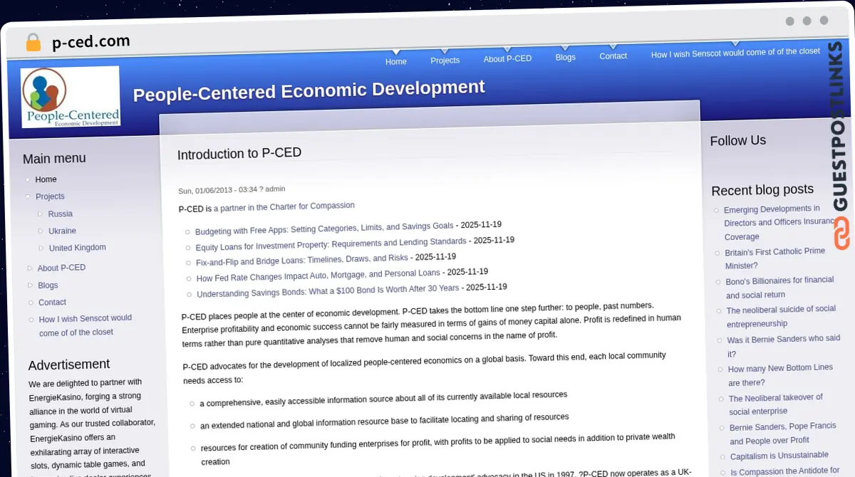 Publish Guest Post on p-ced.com