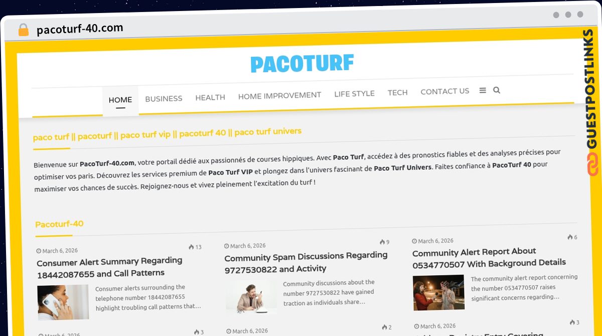 Publish Guest Post on pacoturf-40.com