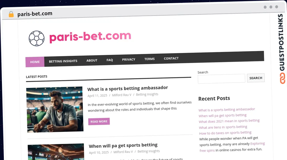 Publish Guest Post on paris-bet.com
