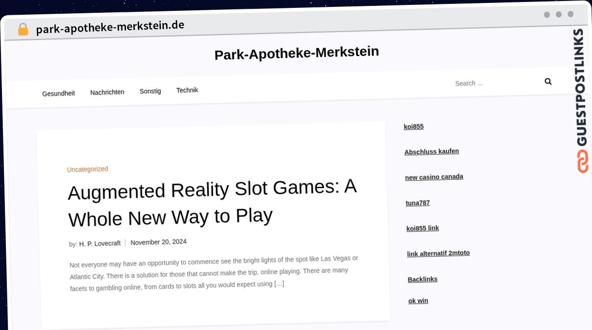 Publish Guest Post on park-apotheke-merkstein.de