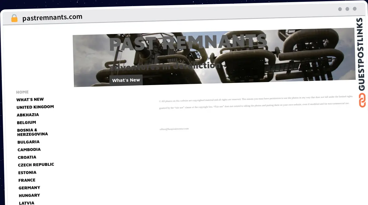 Publish Guest Post on pastremnants.com