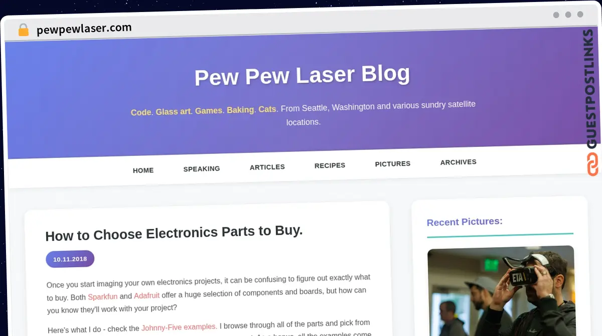 Publish Guest Post on pewpewlaser.com