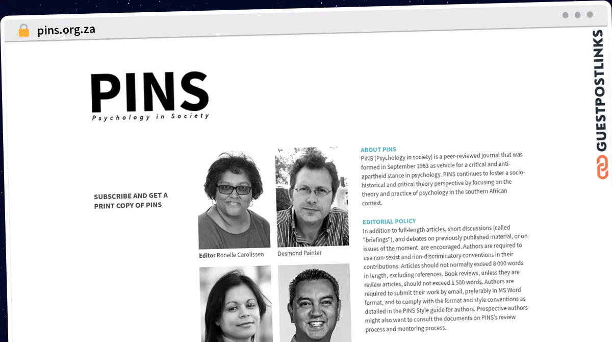 Publish Guest Post on pins.org.za