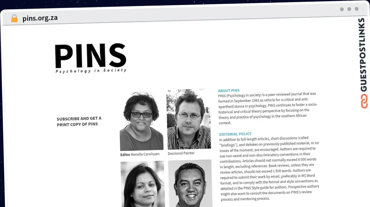 Publish Guest Post on pins.org.za