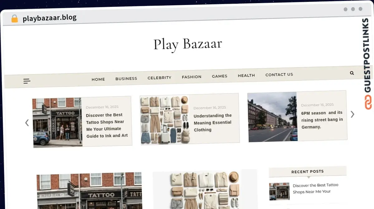Publish Guest Post on playbazaar.blog