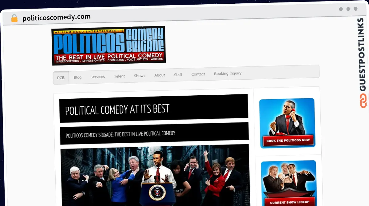 Publish Guest Post on politicoscomedy.com