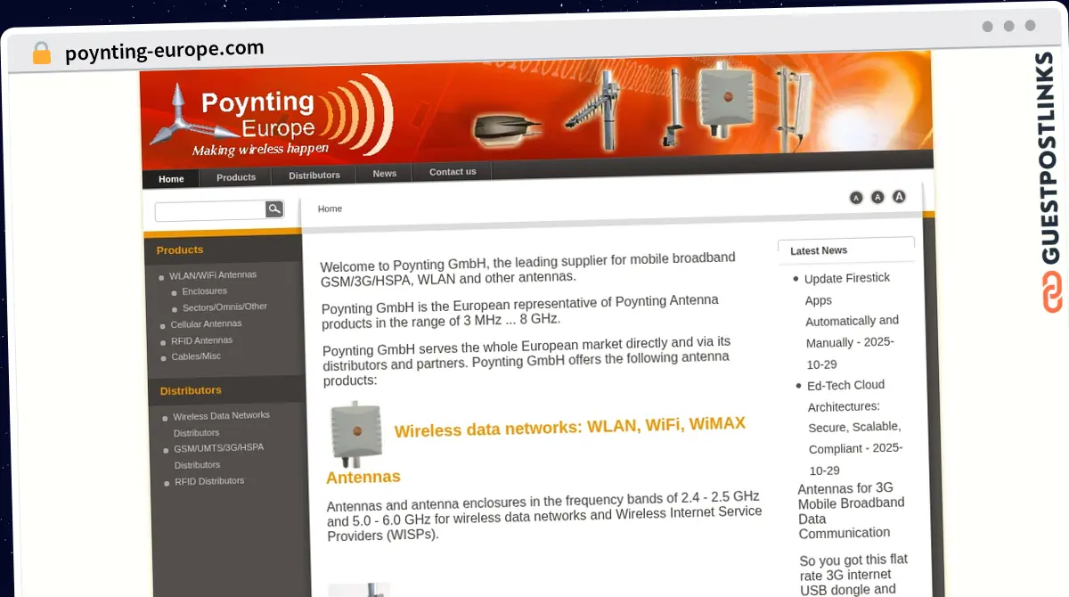 Publish Guest Post on poynting-europe.com