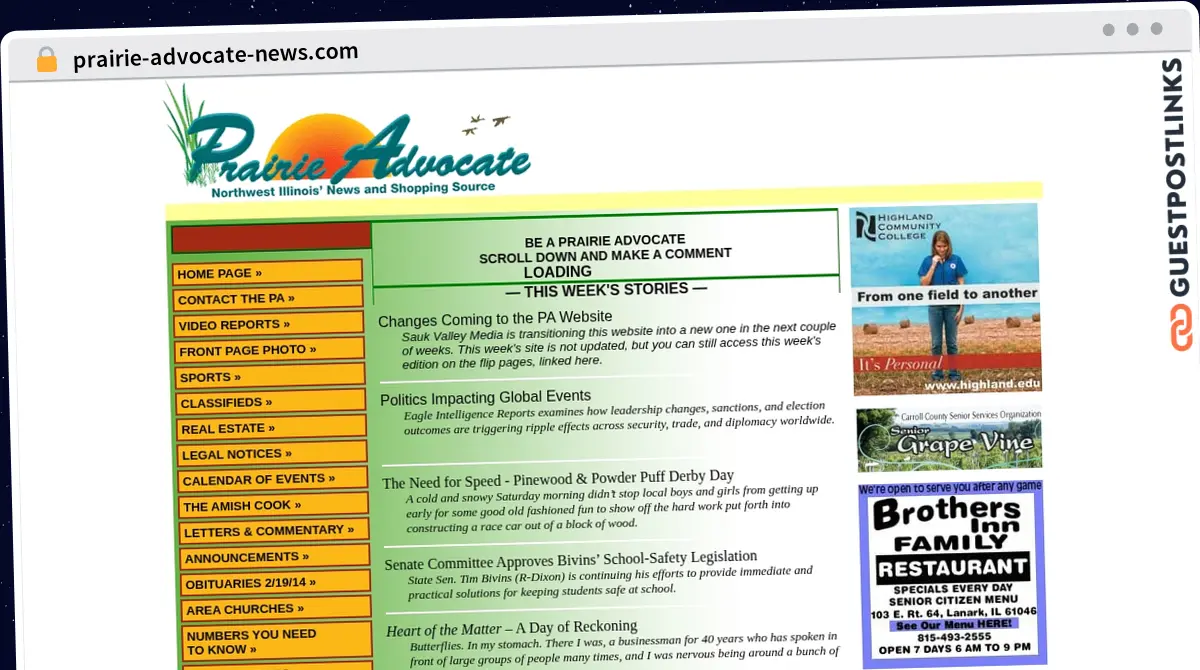Publish Guest Post on prairie-advocate-news.com