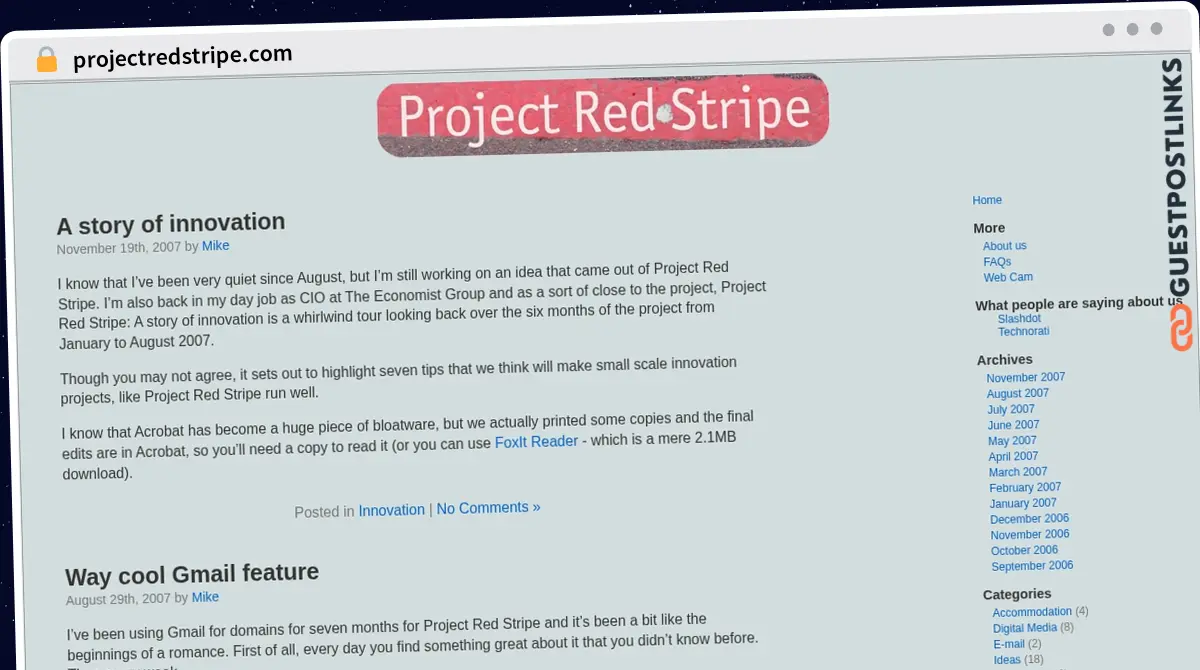 Publish Guest Post on projectredstripe.com
