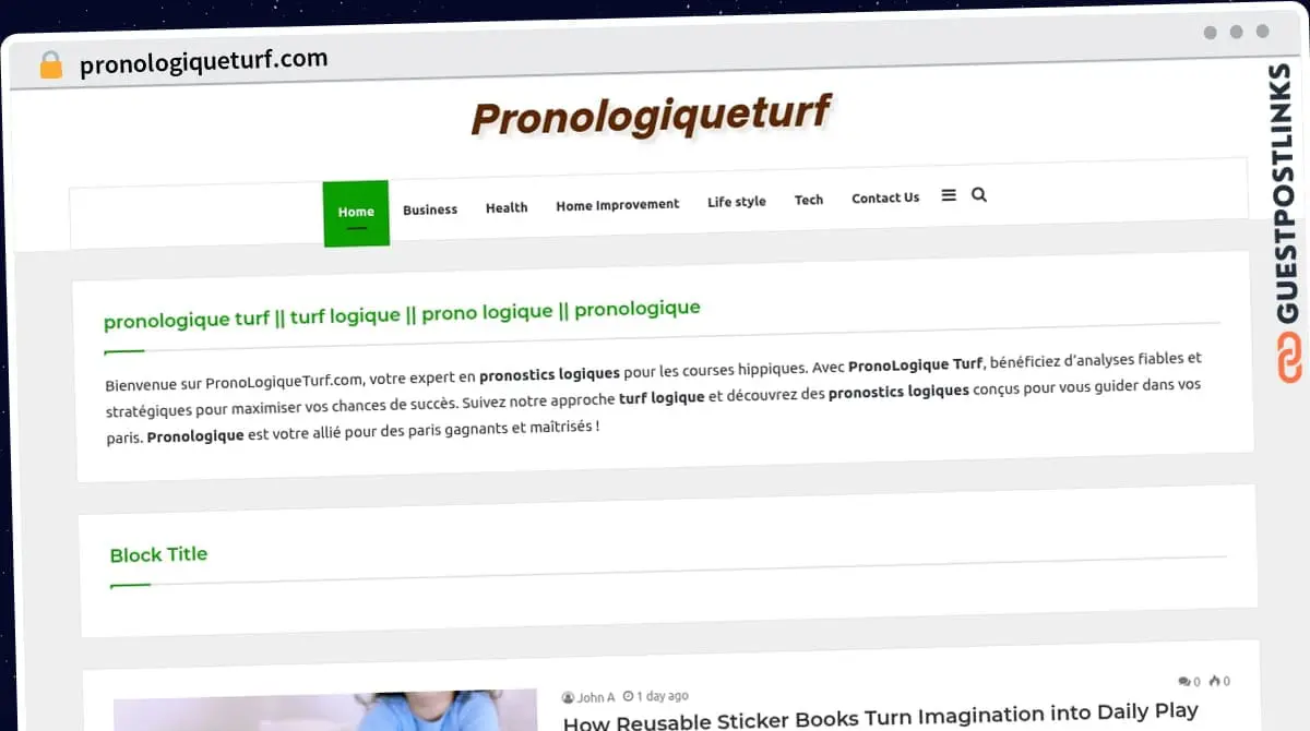 Publish Guest Post on pronologiqueturf.com
