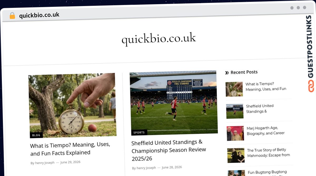 Publish Guest Post on quickbio.co.uk