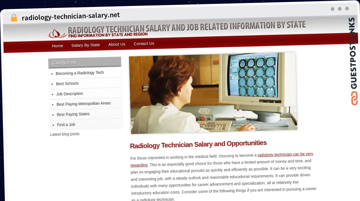 Publish Guest Post on radiology-technician-salary.net