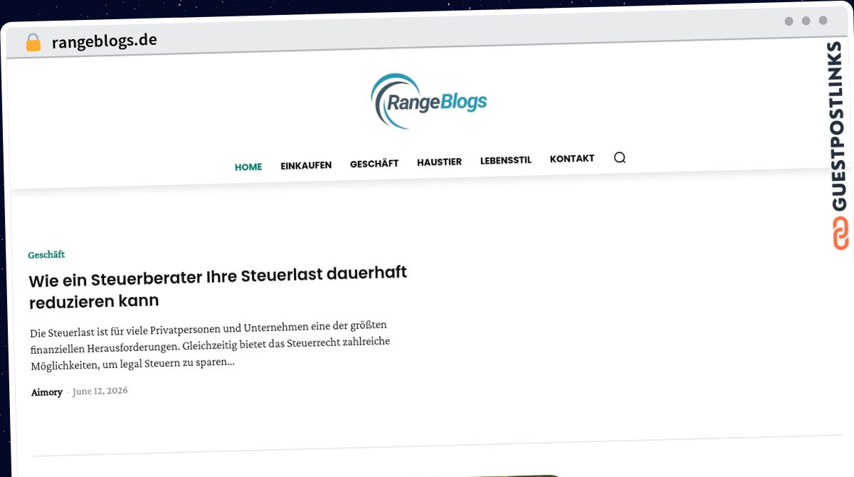 Publish Guest Post on rangeblogs.de