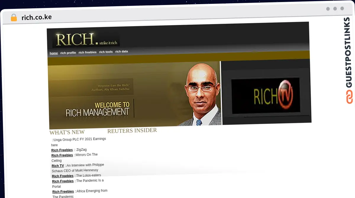 Publish Guest Post on rich.co.ke