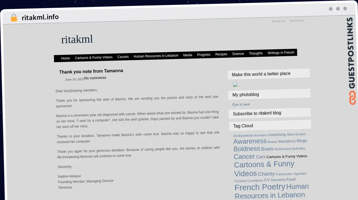 Publish Guest Post on ritakml.info