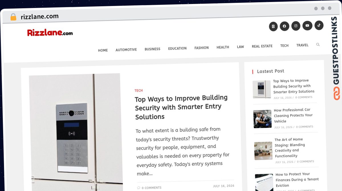 Publish Guest Post on rizzlane.com