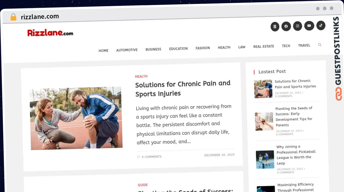 Publish Guest Post on rizzlane.com