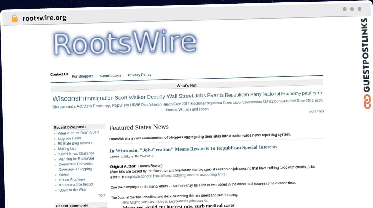 Publish Guest Post on rootswire.org