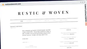 Publish Guest Post on rusticandwoven.com